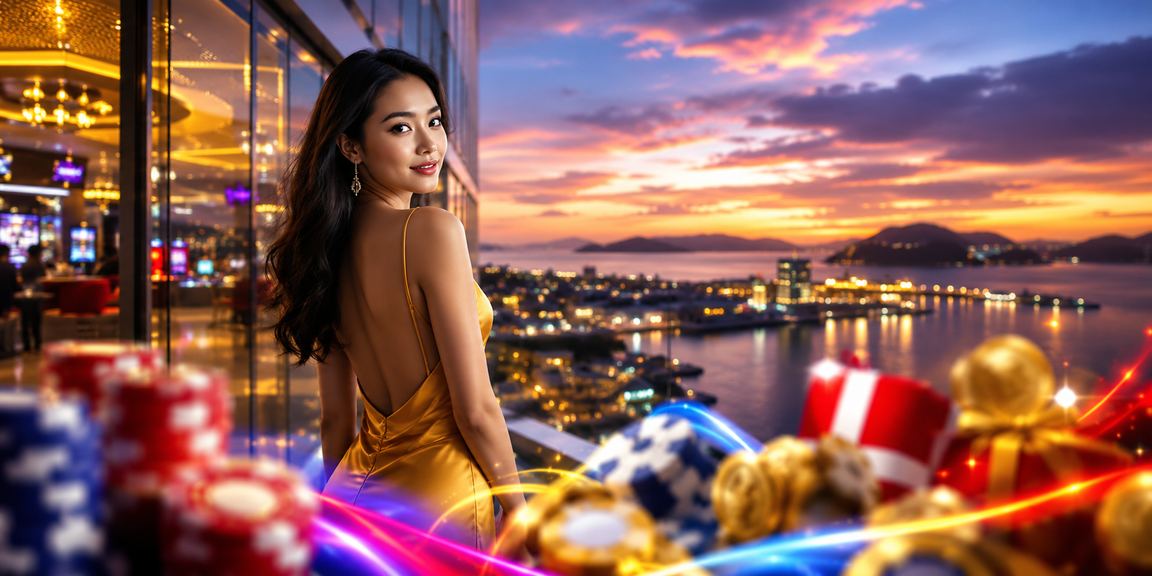 Pemain poker serius di meja pertandingan kasino di Kota Kinabalu